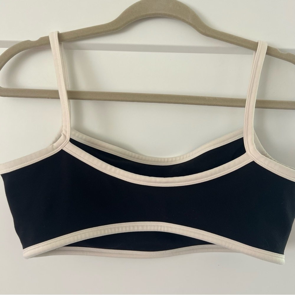 437 Micro Bra in Black & Crème- size L - Picture 5 of 5